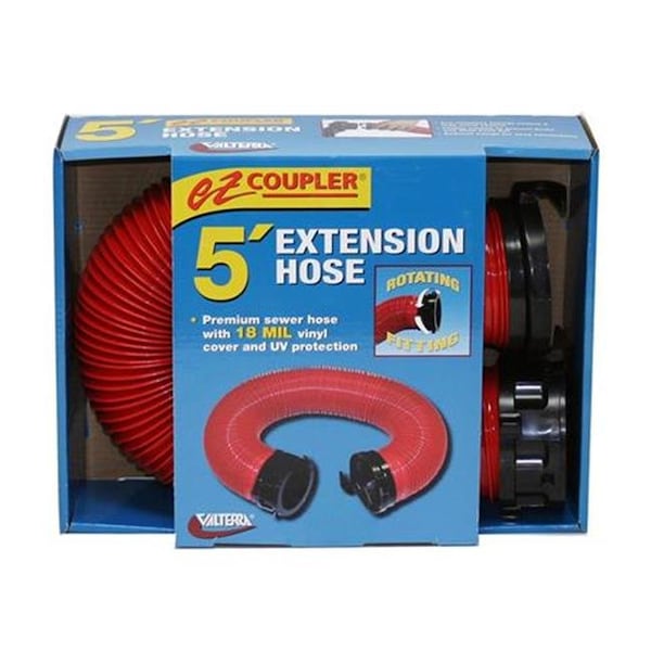 Valterra VALTERRA LLC D040112 5 Ft. Ez Coupler Sewer Hose; Red V46-D040112 - main